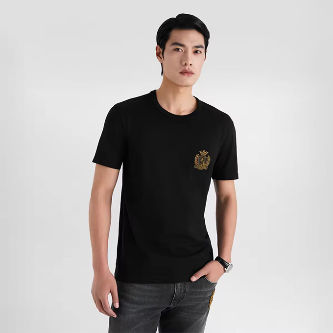dolce & gabbana crest patch t-shirt